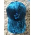 ⭐️Hand Studded Genuine Swarovski Crystal Velvet Baseball Cap Turquoise Star⭐️  eb-14171007